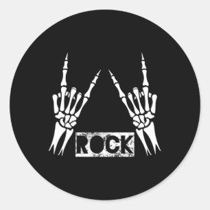 Sticker Rond Rock On Band Tee - shirts For Women Rock And Roll