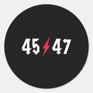 Sticker Rond Rock On Trump 45 47 Le Président Trump Rocks