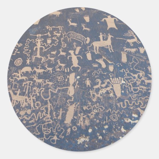 Sticker Rond Rock papier (Devant)