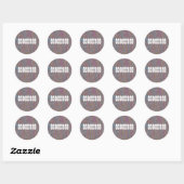 Sticker Rond Rock psychédélique - Modèle (Feuille)