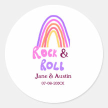 Rock & roll mariage ajouter nom de couple rétro ar