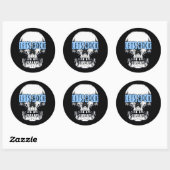 Sticker Rond Rock Skull (Feuille)