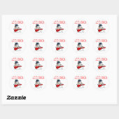 Sticker Rond Rock Snowman (Feuille)
