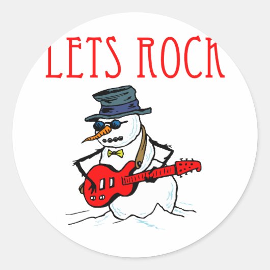 Sticker Rond Rock Snowman (Devant)
