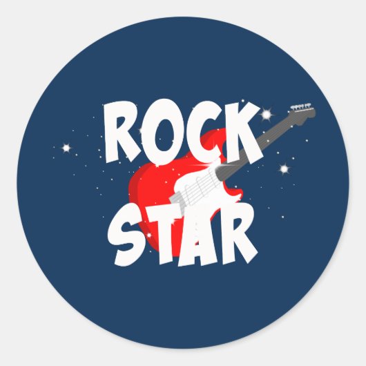 Sticker Rond "Rock Star" (Devant)