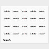 Sticker Rond Rock Star (Feuille)