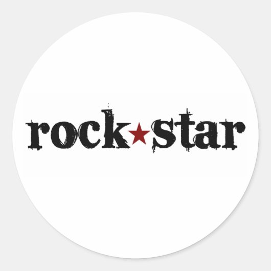 Sticker Rond Rock Star (Devant)