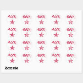 Sticker Rond Rock Star (Feuille)