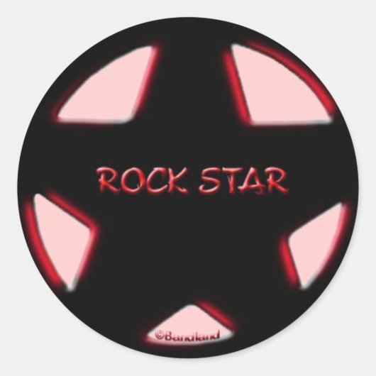 STICKER ROND ROCK STAR (Devant)