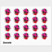 Sticker Rond Rock=Sticker blanc 'X-Rated' (Feuille)