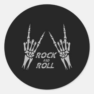 Sticker Rond Rock Sur Bynd Tee - shirts Pour Femmes Rock Et Rol