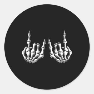 Sticker Rond Rock Sur Skeleton Housse À Mains Et Roulettes Homm