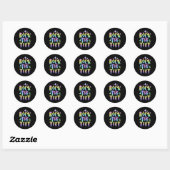 Sticker Rond Rock The Test Day Motivation (Feuille)