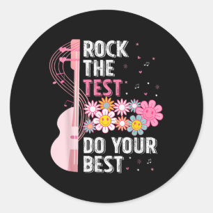 Sticker Rond Rock The Test Faites Votre Meilleur Jour D'Essais