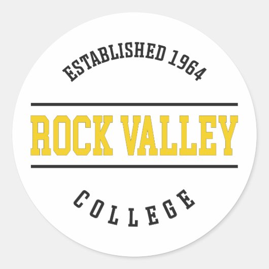 Sticker Rond Rock Valley College - RVC Golden Eagles (Devant)