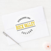 Sticker Rond Rock Valley College - RVC Golden Eagles (Enveloppe)
