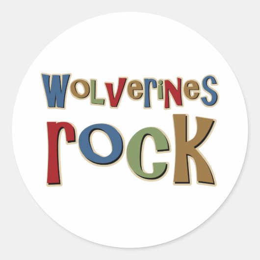 Sticker Rond Rock Wolverines (Devant)