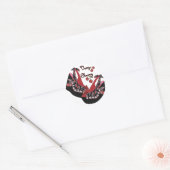 Sticker Rond Rockabilly Very Cherry Shoes (Enveloppe)