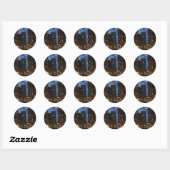 Sticker Rond Rockefeller Center Dawn Architecture New York (Feuille)
