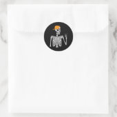 Sticker Rond Rocker Skeleton Rock Halloween Costume M (Sac)