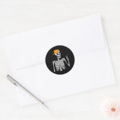 Sticker Rond Rocker Skeleton Rock Halloween Costume M (Enveloppe)
