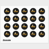 Sticker Rond Rocket de poche - Conception de souris (Feuille)