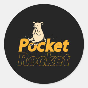Sticker Rond Rocket Pocket - Conception de la souris