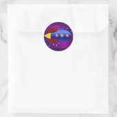 Sticker Rond Rocket Ship to the Stars (Sac)