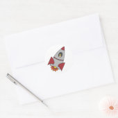 Sticker Rond Rocket Space (Enveloppe)