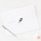 Sticker Rond Rocketship (Enveloppe)