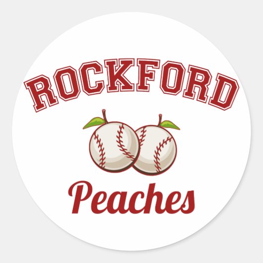 Sticker Rond Rockford Peaches (Devant)