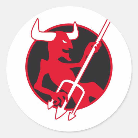 Sticker Rond Rockin Devil (Devant)