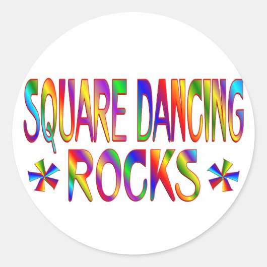 Sticker Rond Rocks dansants carrés (Devant)