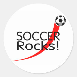 Sticker Rond Rocks de football