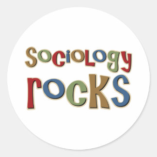 Sticker Rond Rocks de sociologie
