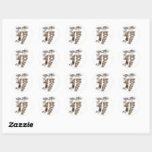 Sticker Rond Rocks de volley-ball Brown (Feuille)