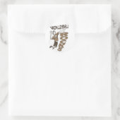 Sticker Rond Rocks de volley-ball Brown (Sac)
