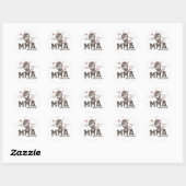 Sticker Rond Rocks mixed martial art (Feuille)