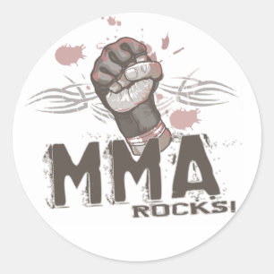 Sticker Rond Rocks mixed martial art