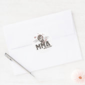 Sticker Rond Rocks mixed martial art (Enveloppe)