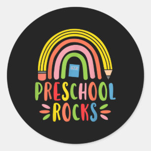 Sticker Rond Rocks préscolaires, Étudiants préscolaires & E