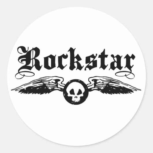 Sticker Rond Rockstar (Devant)