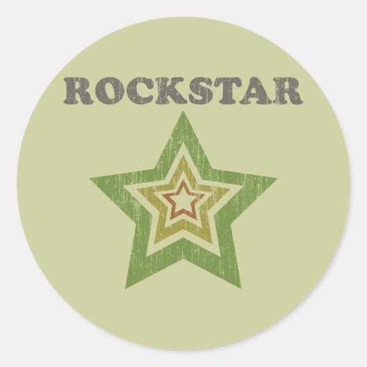 Sticker Rond Rockstar (Devant)