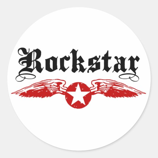 Sticker Rond Rockstar (Devant)