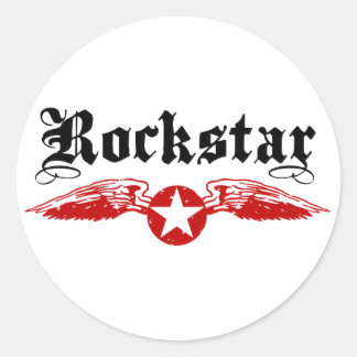 Sticker Rond Rockstar