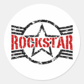 Sticker Rond Rockstar (Devant)