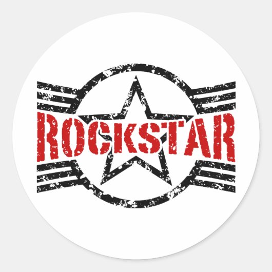 Sticker Rond Rockstar (Devant)