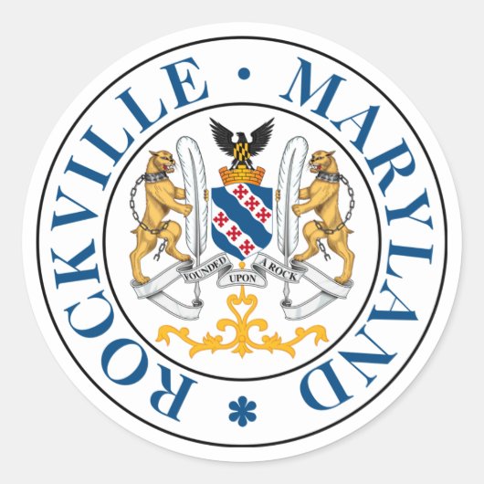 Sticker Rond Rockville, Maryland (phoque) (Devant)