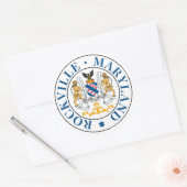 Sticker Rond Rockville, Maryland (phoque) (Enveloppe)