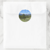 Sticker Rond Rocky Mountain View Paysage Pittoresque (Sac)
